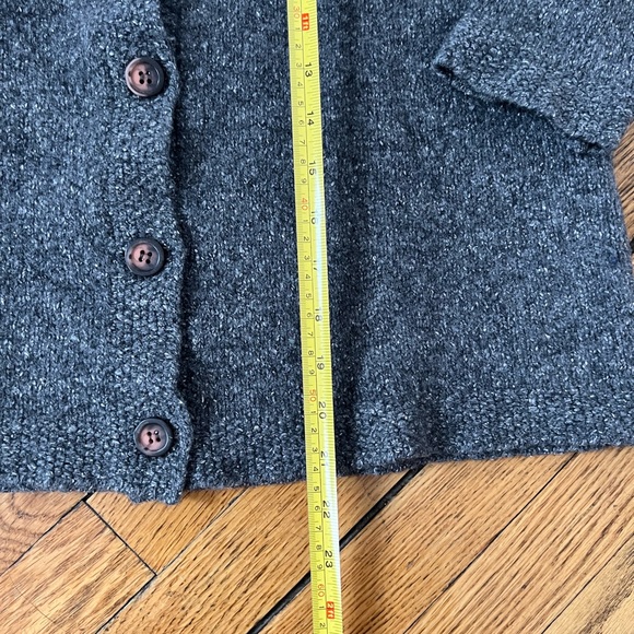 Vintage Silk Wool Blend Cardigan Grey - Large - Picture 5 of 5